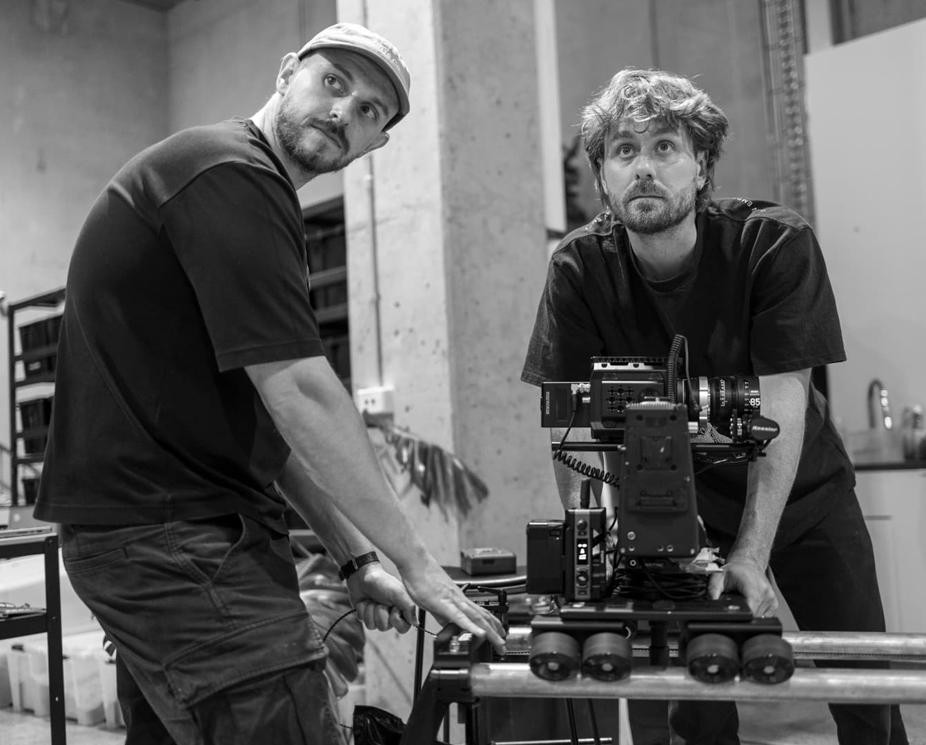 Behind-the-scenes of a production shoot